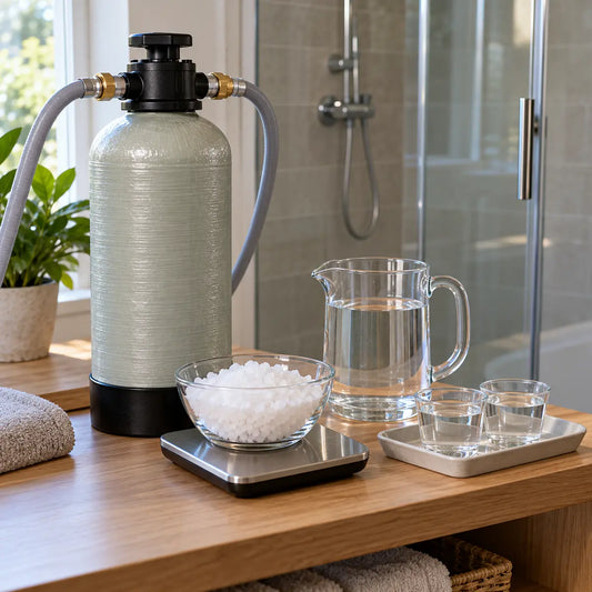 Portable Shower Softener Brine Ratio: Measurement Guide