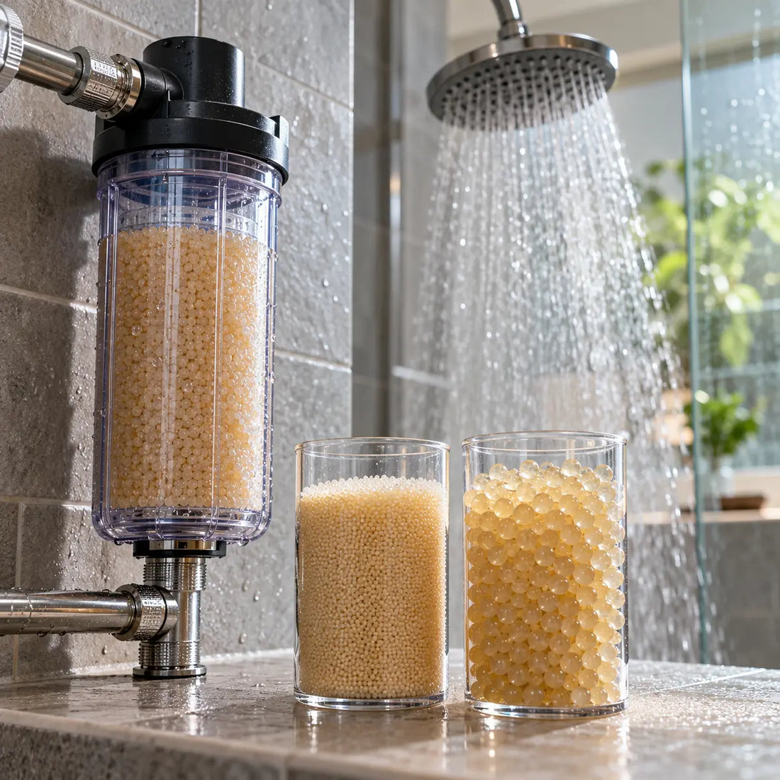 Fine-Mesh vs. Standard Resin for Shower Softeners