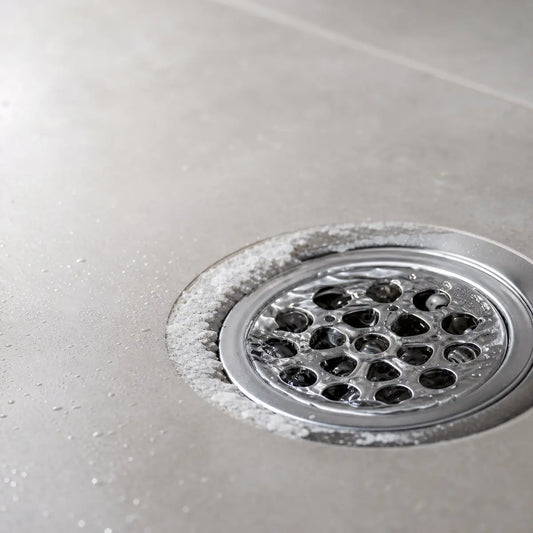 シャワーの排水が遅い原因を検証：硬水が原因になる場合
