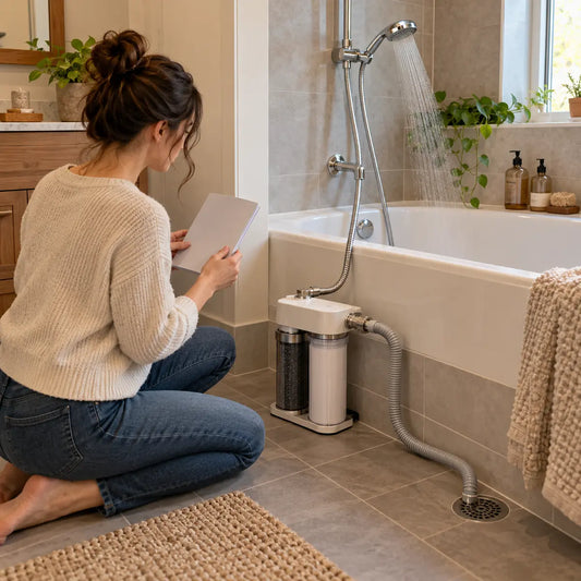 Shower Softener Drain Connections in a Rental