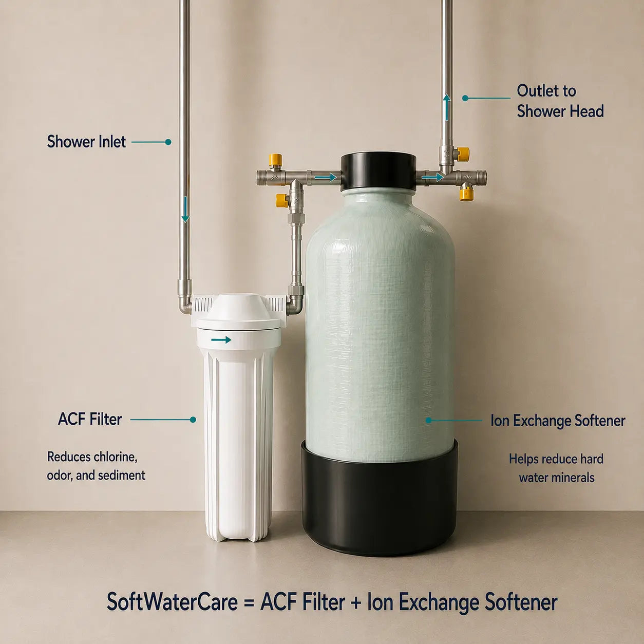 Shower Water Softener System
