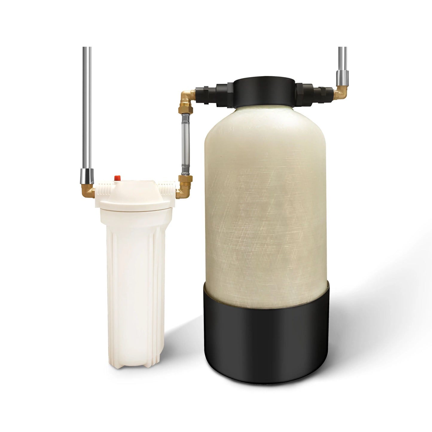 Detailed view of SoftWaterCare’s shower water softening system