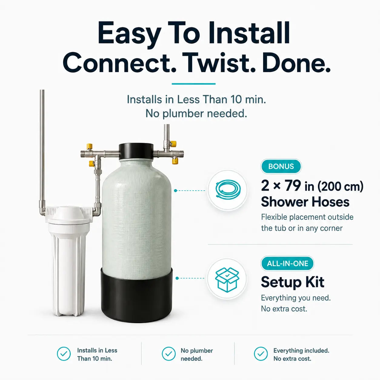 Shower Water Softener System for Hard Water