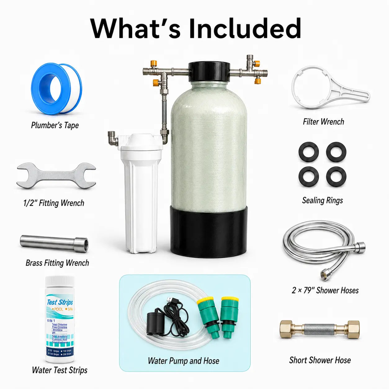 Shower Water Softener System for Hard Water